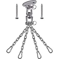 Besthouse Acero Inoxidable Cadena del Saco de Boxeo de Boxeo Capacidad 272KG- Colgadores para Columpios de Trabajo…